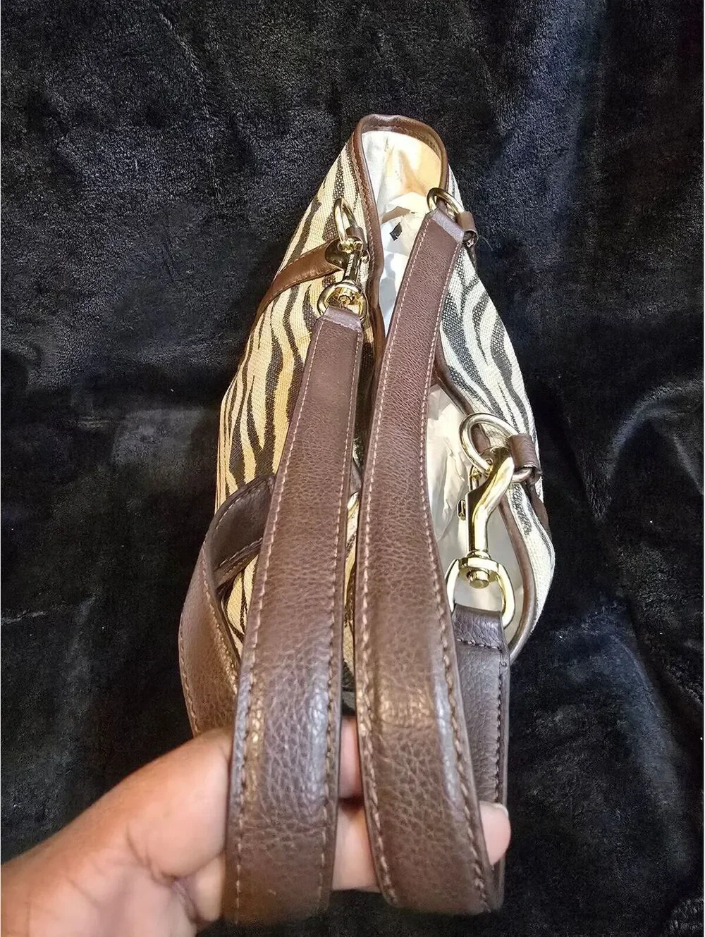 139. Michael Kors Zebra-print canvas Tote